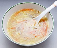 千切り野菜の中華スープ